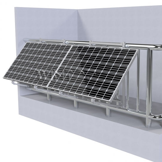 Angle Adjustable Aluminum Easy Solar Panel Bracket for Garden in black