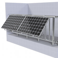 Angle Adjustable Aluminum Easy Solar Panel Bracket for Garden in black